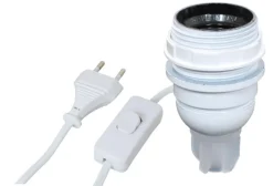 Discount TIBELEC Adaptateur bouteille E27 + interrupteur fil/fiche blanc