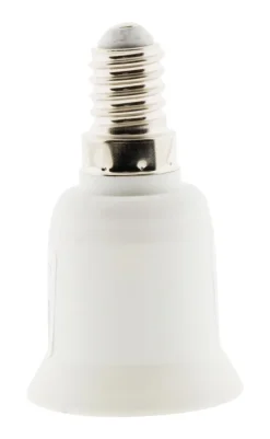 Online ZENITECH Adaptateur de douille mâle E14- femelle E27 blanc