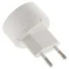 New ZENITECH Adaptateur mâle 6A en femelle 1 6A blanc + sécurité