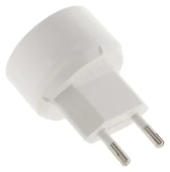 New ZENITECH Adaptateur mâle 6A en femelle 1 6A blanc + sécurité