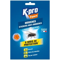 Sale K.PRO Adhésif anti-mouches motif fleur (x4)