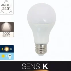 XANLITE Ampoule A60 LED détecteur crépusculaire E27 60W