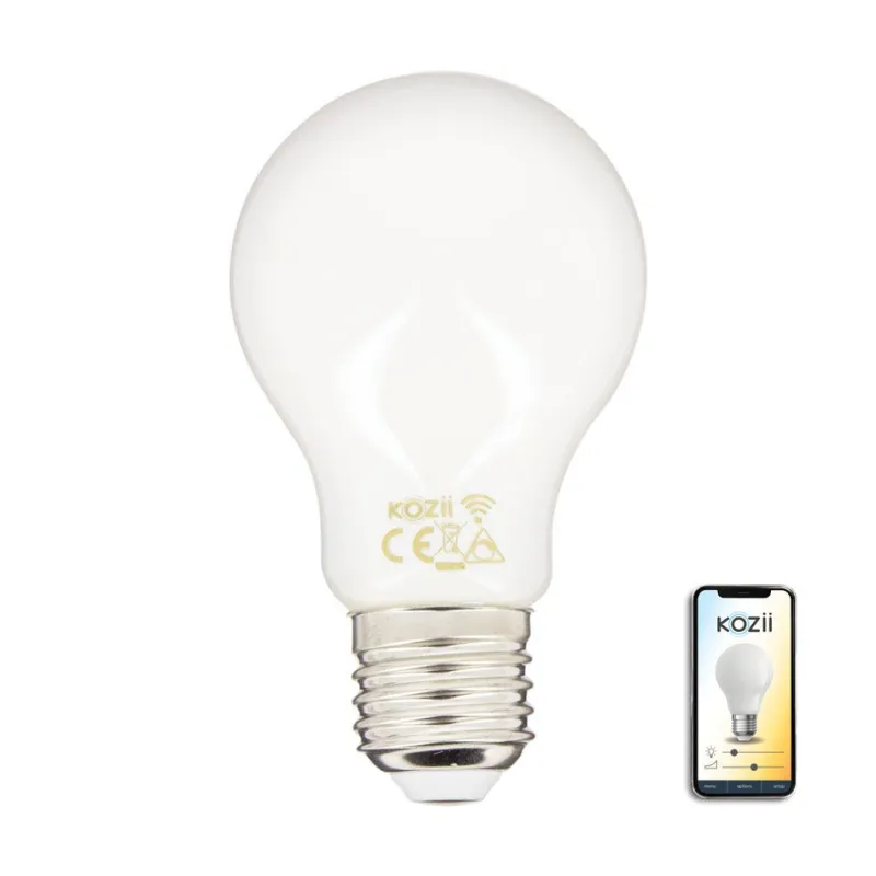 Clearance Ampoule filament LED connectée Kozii A60 E27 806lm 7W