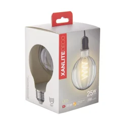 Best XANLITE Ampoule filament LED déco G95 E27 250lm 9W 3000k blanc chaud