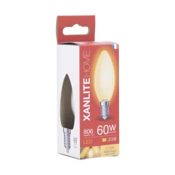 Hot XANLITE Ampoule filament LED flamme E14 806lm 6,5W 2700k blanc chaud