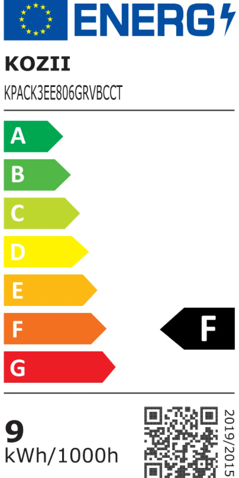 Ampoule LED connectée Kozii A60 E27 806lm 9W RVB x3