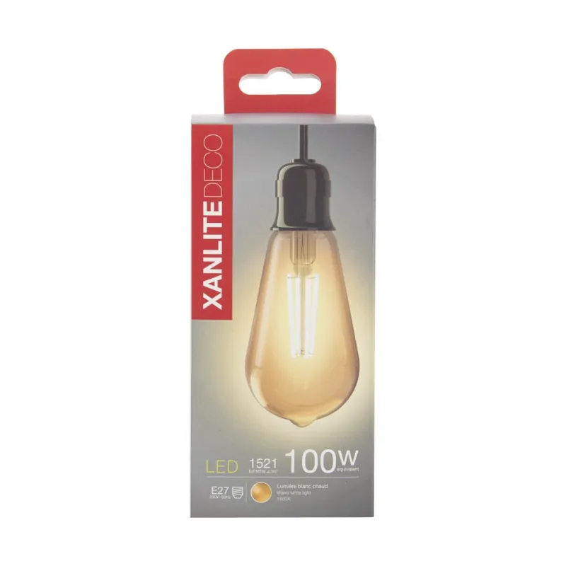 Best XANLITE Ampoule LED déco ST64 E27 1521lm 15W 1800k blanc chaud