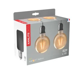 Outlet XANLITE Ampoule LED E27 806lm 8W 1800k blanc chaud x2