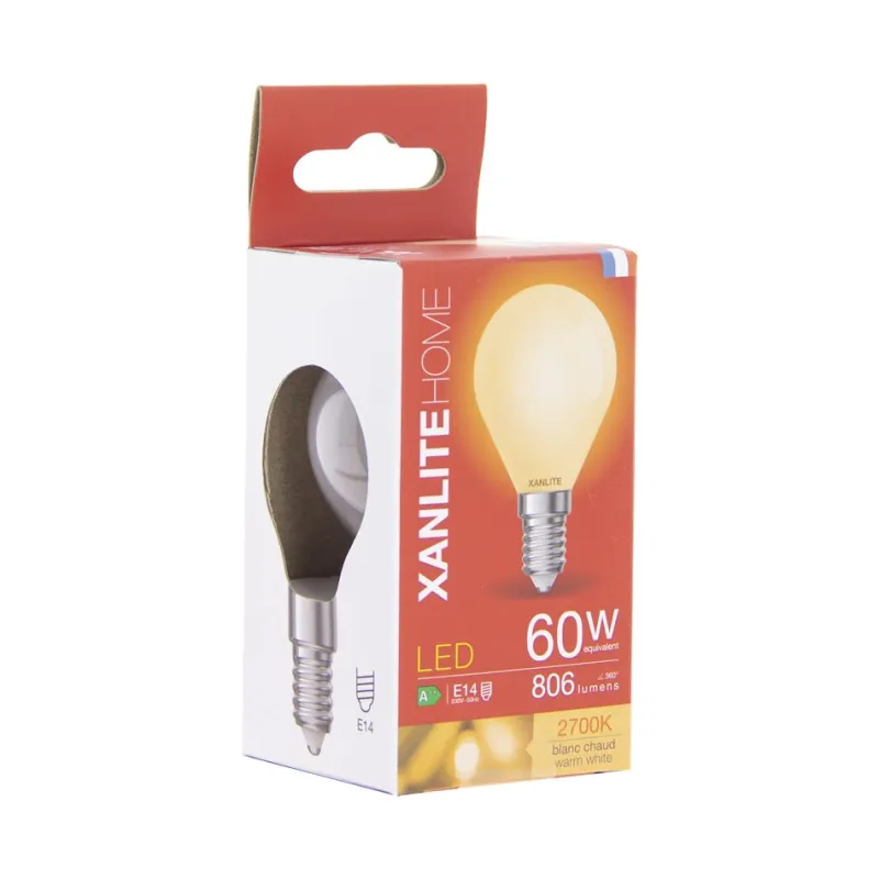 Sale XANLITE Ampoule LED E14 806lm 6,5W 2700K blanc chaud