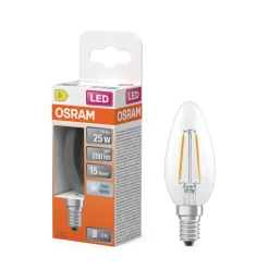 Outlet OSRAM Ampoule LED Flamme clair filament 1,8W E14 froid