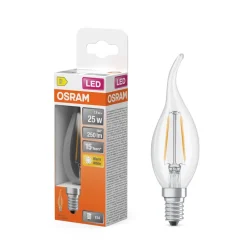 Best OSRAM Ampoule LED Flamme coup de vent clair fil 1,8W=25 E14