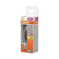 OSRAM Ampoule LED Flamme coup de vent clair fil 3,4W=40 E14
