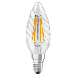 OSRAM Ampoule LED Flamme torsadée clair filament 3,4W=40 E14