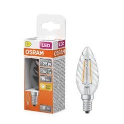 Sale OSRAM Ampoule LED Flamme torsadée clair filament 1,8W E14