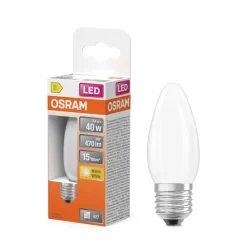 Best OSRAM Ampoule LED Flamme verre dépoli 3,4W=40 E27 chaud