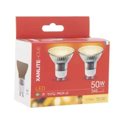 Best XANLITE Ampoule LED GU10 345lm 5W 2700K blanc chaud x2