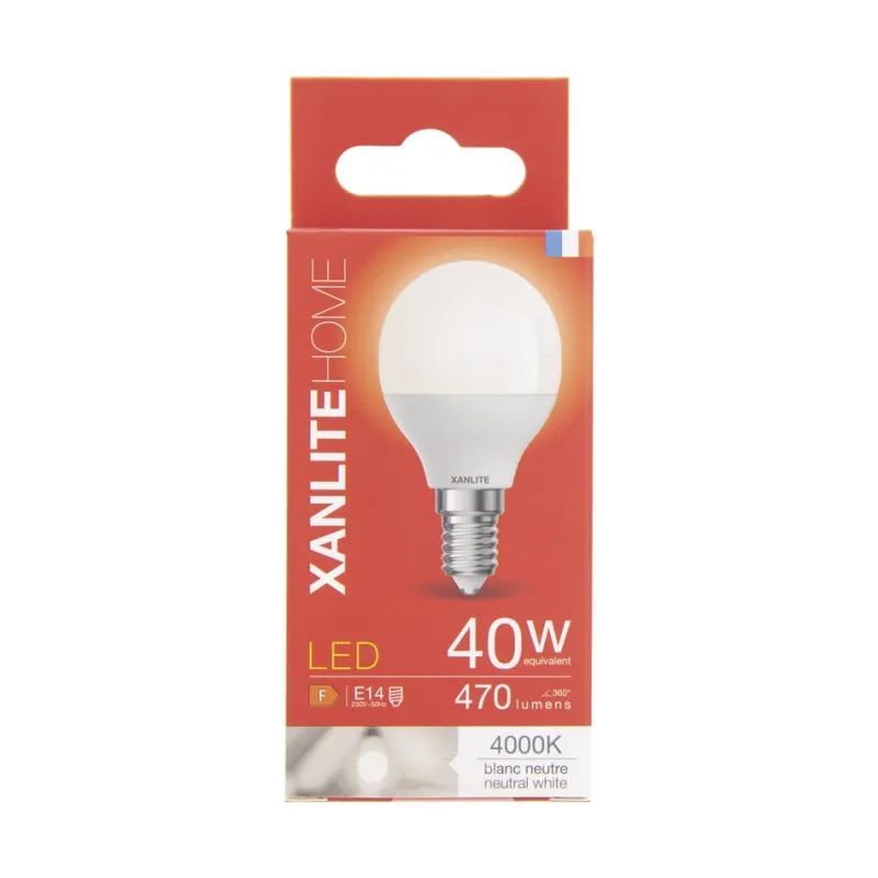 Clearance XANLITE Ampoule LED P45 E27 470lm 5,3W 4000k blanc neutre