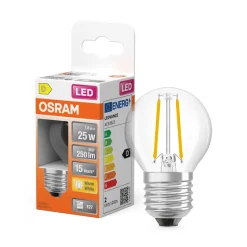 New OSRAM Ampoule LED Sphérique clair filament 1,8W E27 chaud