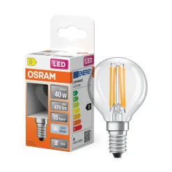 New OSRAM Ampoule LED Sphérique clair filament 3,4W=40 E14 froid
