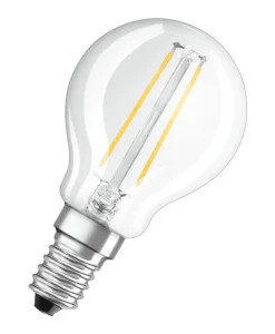 Outlet OSRAM Ampoule LED Sphérique clair filament 1,8W E14 chaud