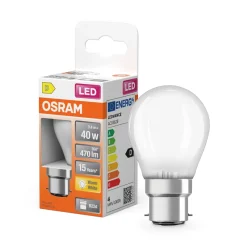Discount OSRAM Ampoule LED Sphérique verre dépoli 3,4W=40 B22d chaud