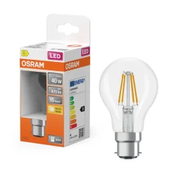 Discount OSRAM Ampoule LED Standard clair filament 3,4W=40 B22d chaud