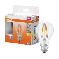 Online OSRAM Ampoule LED Standard verre clair 5,9W=60 E27 x2