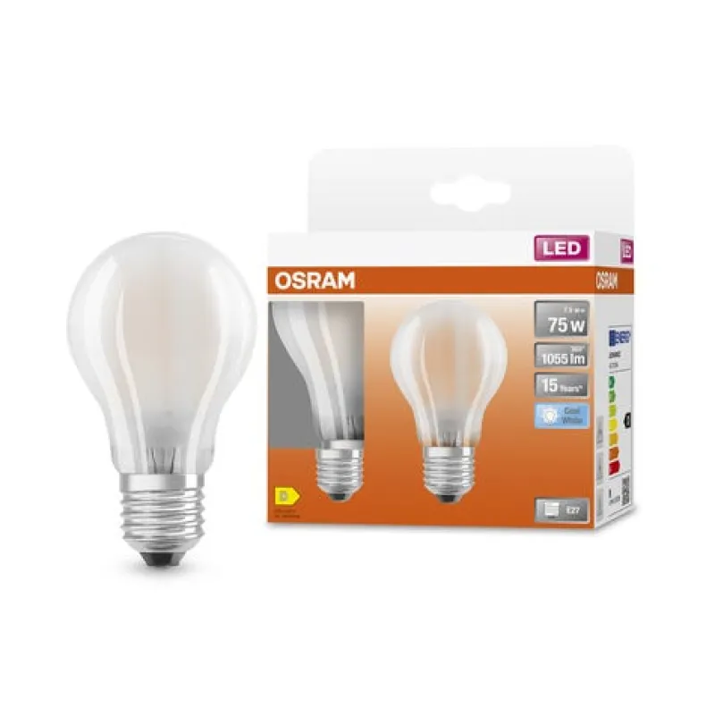 Discount OSRAM Ampoule LED Standard verre dépoli 7.5W=75 E27 x2