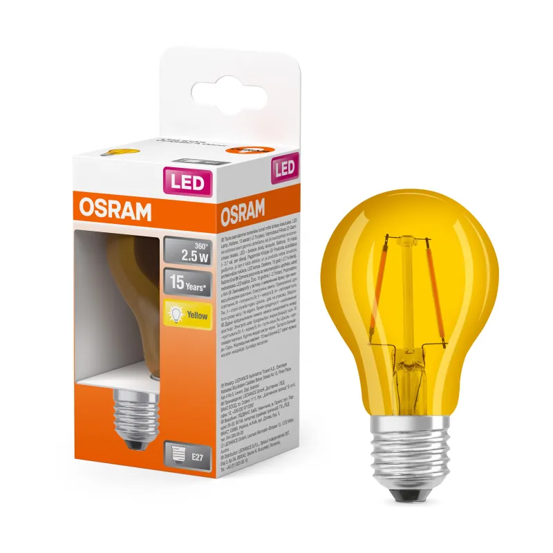 Online OSRAM Ampoule Led Standard Verre Jaune Déco 2,5W=15 E27 Chaud