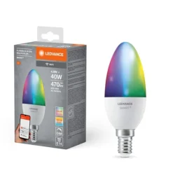 OSRAM Ampoule Smart+ WIFI flamme dépolie 4,9W E14 Couleur