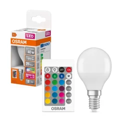 Best OSRAM Ampoule Sphérique Rgbw Dépoli Var 4,9W=40 E14 Chaud