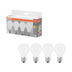 New Ampoule standard dépolie 6,5W=60 E27 Blanc chaud (x4)