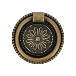 New Anneau Ø45 mm en zamak laitonné vieilli mat x2