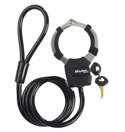 New MASTER LOCK Antivol menottes Street Cuff câble acier tressé 1m x Ø8mm