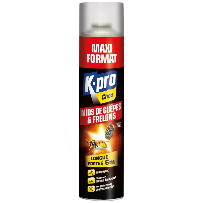 Outlet K.PRO Aérosol foudroyant spécial nids guêpes/frelons 600ml