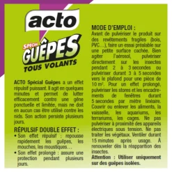Clearance ACTO Aérosol spécial guêpes/insectes volants 400ml + 25% offerts