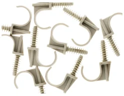 Outlet ZENITECH 10 attaches clips chevilles tube Ø25mm gris