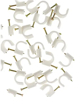 Clearance ZENITECH 20 attaches plastiques Ø6mm blanc
