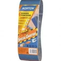 Discount NORTON 6 Bandes abrasives 75x533mm grain assortis