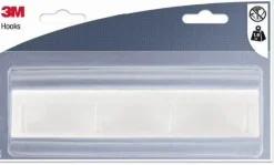 Outlet 3M Barrette 4 crochets adhésifs blanc