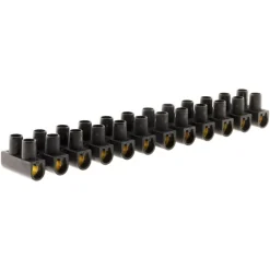 ZENITECH Barrette de connexion 25mm² noir 12 plots