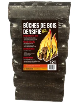 Clearance Bûche de bois densifiée extrudée (x12)