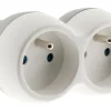 Best ZENITECH Biplite 2 prises 16A façade blanc/gris bolea