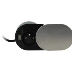 Clearance OTIO Bloc Gliss encastrable 16A + USB A+C 1,90m inox