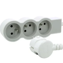 Best LEGRAND Bloc multiprise 3x2P+T 1,5m blanc/gris clair