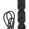 Outlet ZENITECH Bloc mutiprise avec interrupteur 8 prises 3G1 1,5m noir