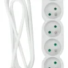 ZENITECH Bloc mutiprise avec interrupteur 8 prises 3G1 1,5m blanc