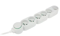 Online ZENITECH Bloc mutiprise avec interrupteur 6 prises 3G1 1,5m blanc