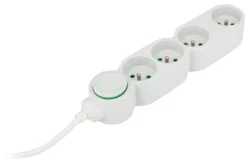 Online ZENITECH Bloc mutiprise avec interrupteur 4 prises 3G1 1,5m blanc