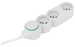 Best ZENITECH Bloc mutiprise avec interrupteur 3 prises 3G1 1,5m blanc
